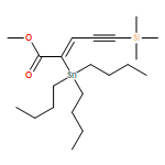 2-Penten-4-ynoic acid, 2-(tributylstannyl)-5-(trimethylsilyl)-, methyl ester, (2E)- 