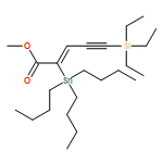 2-Penten-4-ynoic acid, 2-(tributylstannyl)-5-(triethylsilyl)-, methyl ester, (2E)- 