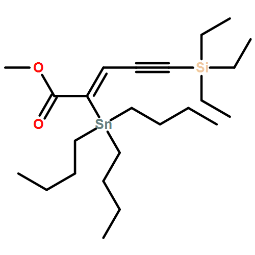 2-Penten-4-ynoic acid, 2-(tributylstannyl)-5-(triethylsilyl)-, methyl ester, (2E)- 