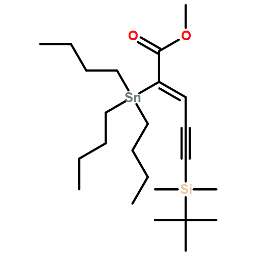 2-Penten-4-ynoic acid, 5-[(1,1-dimethylethyl)dimethylsilyl]-2-(tributylstannyl)-, methyl ester, (2E)- 