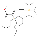 2-Penten-4-ynoic acid, 2-(tributylstannyl)-5-[tris(1-methylethyl)silyl]-, methyl ester, (2E)- 