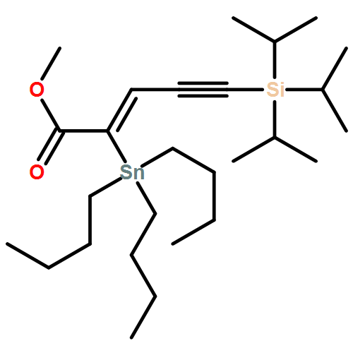 2-Penten-4-ynoic acid, 2-(tributylstannyl)-5-[tris(1-methylethyl)silyl]-, methyl ester, (2E)- 