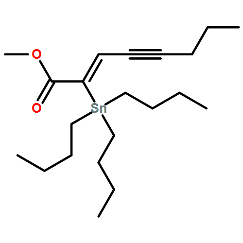 2-Octen-4-ynoic acid, 2-(tributylstannyl)-, methyl ester, (2E)- 