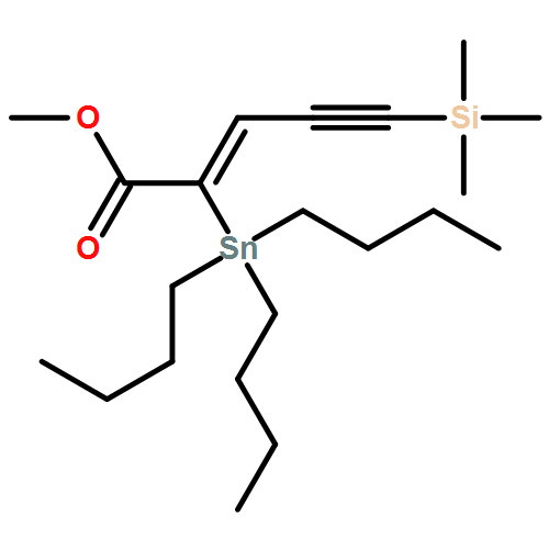 2-Penten-4-ynoic acid, 2-(tributylstannyl)-5-(trimethylsilyl)-, methyl ester, (2Z)- 