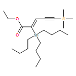 2-Penten-4-ynoic acid, 2-(tributylstannyl)-5-(trimethylsilyl)-, ethyl ester, (2E)- 