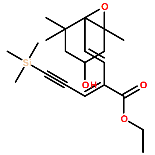 2-Penten-4-ynoic acid, 2-[(1E)-2-[(1S,4S,6R)-4-hydroxy-2,2,6-trimethyl-7-oxabicyclo[4.1.0]hept-1-yl]ethenyl]-5-(trimethylsilyl)-, ethyl ester, (2Z)- 