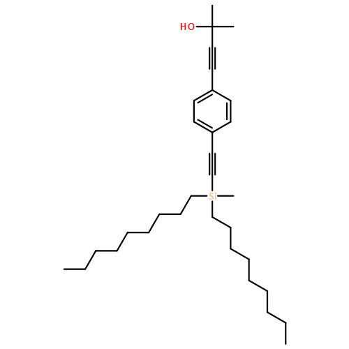 3-Butyn-2-ol, 2-methyl-4-[4-[2-(methyldinonylsilyl)ethynyl]phenyl]- 