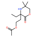 2-Morpholinone, 3-[2-(acetyloxy)ethyl]-3-ethyl-5,5-dimethyl- 