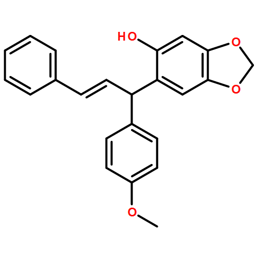 1,3-Benzodioxol-5-ol, 6-[(1R,2E)-1-(4-methoxyphenyl)-3-phenyl-2-propen-1-yl]- 