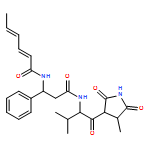 Benzenepropanamide, N-[(1S)-2-methyl-1-[[(3R,4S)-4-methyl-2,5-dioxo-3-pyrrolidinyl]carbonyl]propyl]-β-[[(2E,4E)-1-oxo-2,4-hexadien-1-yl]amino]-, (βS)- 