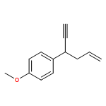 Benzene, 1-(1-ethynyl-3-buten-1-yl)-4-methoxy- 