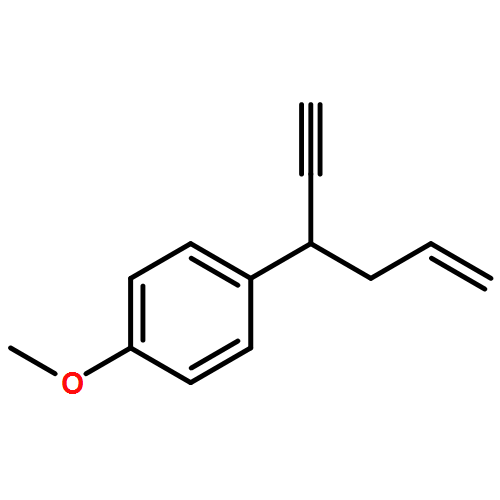 Benzene, 1-(1-ethynyl-3-buten-1-yl)-4-methoxy- 