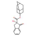 1H-Indene-2-carboxylic acid, 2,3-dihydro-2-hydroxy-1-oxo-, tricyclo[3.3.1.13,7]dec-1-yl ester, (2R)- 