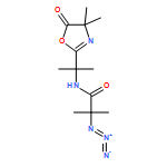 Propanamide, 2-azido-N-[1-(4,5-dihydro-4,4-dimethyl-5-oxo-2-oxazolyl)-1-methylethyl]-2-methyl- 