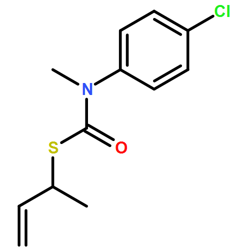 Carbamothioic acid, N-(4-chlorophenyl)-N-methyl-, S-(1-methyl-2-propen-1-yl) ester 