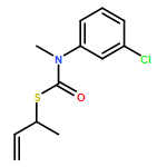 Carbamothioic acid, N-(3-chlorophenyl)-N-methyl-, S-(1-methyl-2-propen-1-yl) ester 