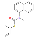 Carbamothioic acid, N-methyl-N-1-naphthalenyl-, S-(1-methyl-2-propen-1-yl) ester 