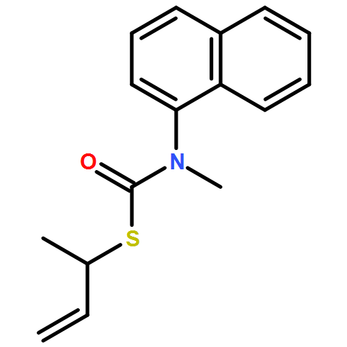 Carbamothioic acid, N-methyl-N-1-naphthalenyl-, S-(1-methyl-2-propen-1-yl) ester 