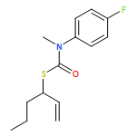 Carbamothioic acid, N-(4-fluorophenyl)-N-methyl-, S-(1-ethenylbutyl) ester 