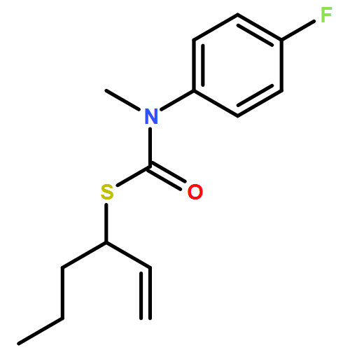 Carbamothioic acid, N-(4-fluorophenyl)-N-methyl-, S-(1-ethenylbutyl) ester 