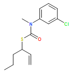 Carbamothioic acid, N-(3-chlorophenyl)-N-methyl-, S-(1-ethenylbutyl) ester 