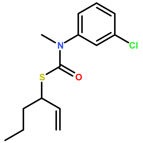 Carbamothioic acid, N-(3-chlorophenyl)-N-methyl-, S-(1-ethenylbutyl) ester 