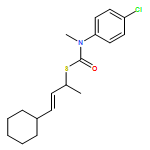 Carbamothioic acid, N-(4-chlorophenyl)-N-methyl-, S-[(2E)-3-cyclohexyl-1-methyl-2-propen-1-yl] ester 