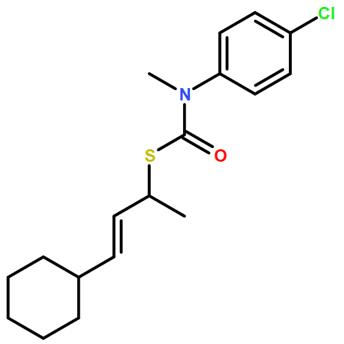 Carbamothioic acid, N-(4-chlorophenyl)-N-methyl-, S-[(2E)-3-cyclohexyl-1-methyl-2-propen-1-yl] ester 