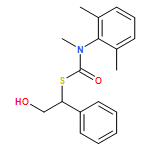 Carbamothioic acid, N-(2,6-dimethylphenyl)-N-methyl-, S-(2-hydroxy-1-phenylethyl) ester 