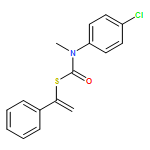 Carbamothioic acid, N-(4-chlorophenyl)-N-methyl-, S-(1-phenylethenyl) ester 