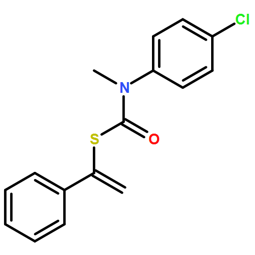 Carbamothioic acid, N-(4-chlorophenyl)-N-methyl-, S-(1-phenylethenyl) ester 