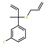 Benzene, 1-fluoro-3-[1-methyl-1-(2-propen-1-ylthio)-2-propen-1-yl]- 