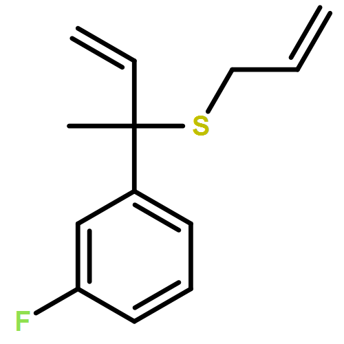 Benzene, 1-fluoro-3-[1-methyl-1-(2-propen-1-ylthio)-2-propen-1-yl]- 