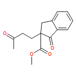 1H-Indene-2-carboxylic acid, 2,3-dihydro-1-oxo-2-(3-oxobutyl)-, methyl ester, (2S)- 