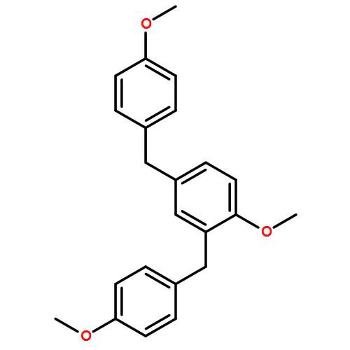 Benzene, 1-methoxy-2,4-bis[(4-methoxyphenyl)methyl]- 