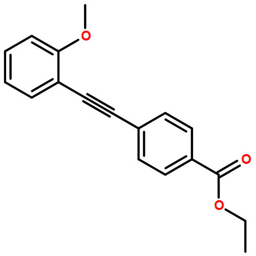 Benzoic acid, 4-[2-(2-methoxyphenyl)ethynyl]-, ethyl ester 