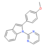 1H-Indole, 2-(4-methoxyphenyl)-1-(2-pyrimidinyl)- 