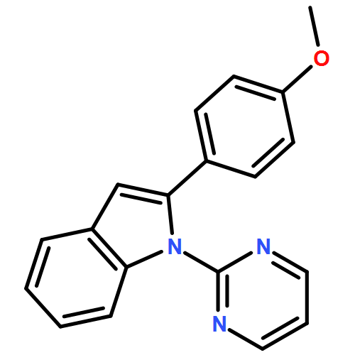 1H-Indole, 2-(4-methoxyphenyl)-1-(2-pyrimidinyl)- 