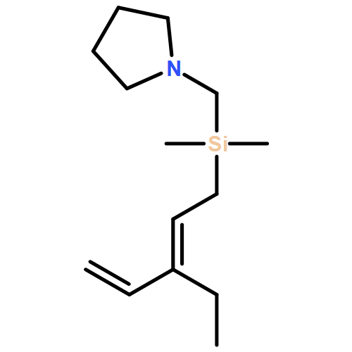 Pyrrolidine, 1-[[(3-ethyl-2,4-pentadien-1-yl)dimethylsilyl]methyl]- 