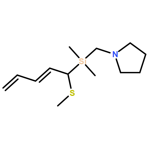 Pyrrolidine, 1-[[dimethyl[(2E)-1-(methylthio)-2,4-pentadien-1-yl]silyl]methyl]- 