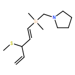 Pyrrolidine, 1-[[dimethyl[(1E)-3-(methylthio)-1,4-pentadien-1-yl]silyl]methyl]- 