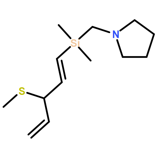 Pyrrolidine, 1-[[dimethyl[(1E)-3-(methylthio)-1,4-pentadien-1-yl]silyl]methyl]- 