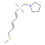 Pyrrolidine, 1-[[dimethyl[(1E,3E)-5-(methylthio)-1,3-pentadien-1-yl]silyl]methyl]- 