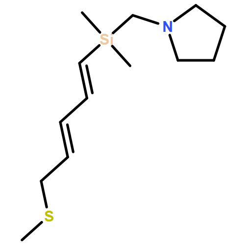 Pyrrolidine, 1-[[dimethyl[(1E,3E)-5-(methylthio)-1,3-pentadien-1-yl]silyl]methyl]- 