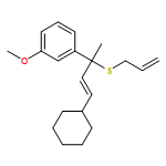 Benzene, 1-[(2E)-3-cyclohexyl-1-methyl-1-(2-propen-1-ylthio)-2-propen-1-yl]-3-methoxy- 