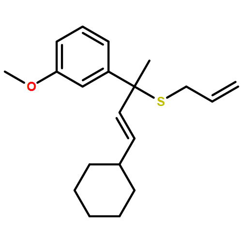 Benzene, 1-[(2E)-3-cyclohexyl-1-methyl-1-(2-propen-1-ylthio)-2-propen-1-yl]-3-methoxy- 