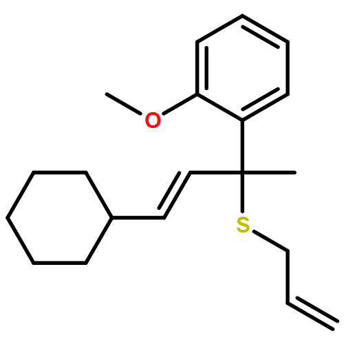 Benzene, 1-[(2E)-3-cyclohexyl-1-methyl-1-(2-propen-1-ylthio)-2-propen-1-yl]-2-methoxy- 