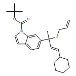 1H-Indole-1-carboxylic acid, 6-[(2E)-3-cyclohexyl-1-methyl-1-(2-propen-1-ylthio)-2-propen-1-yl]-, 1,1-dimethylethyl ester 