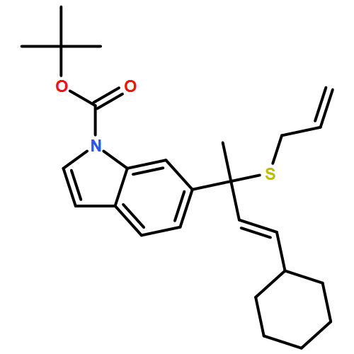 1H-Indole-1-carboxylic acid, 6-[(2E)-3-cyclohexyl-1-methyl-1-(2-propen-1-ylthio)-2-propen-1-yl]-, 1,1-dimethylethyl ester 