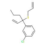 Benzene, 1-chloro-3-[1-ethenyl-1-(2-propen-1-ylthio)butyl]- 